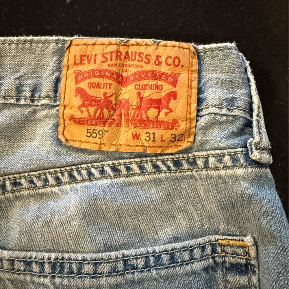 Levi's Classic Blue Straight Men's Jeans 31/32 - Picture 3 of 3